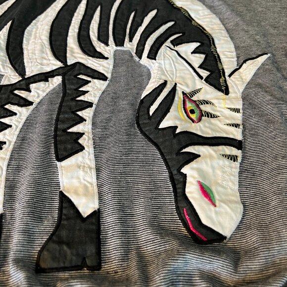 1980's // Vintage // Bonnie Boerer Zebra Sweater // Medium - Picture 2 of 7